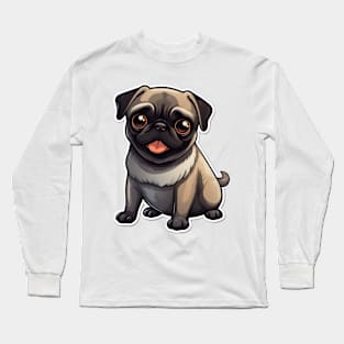 Cute Pug Dog - Dogs Pugs Long Sleeve T-Shirt